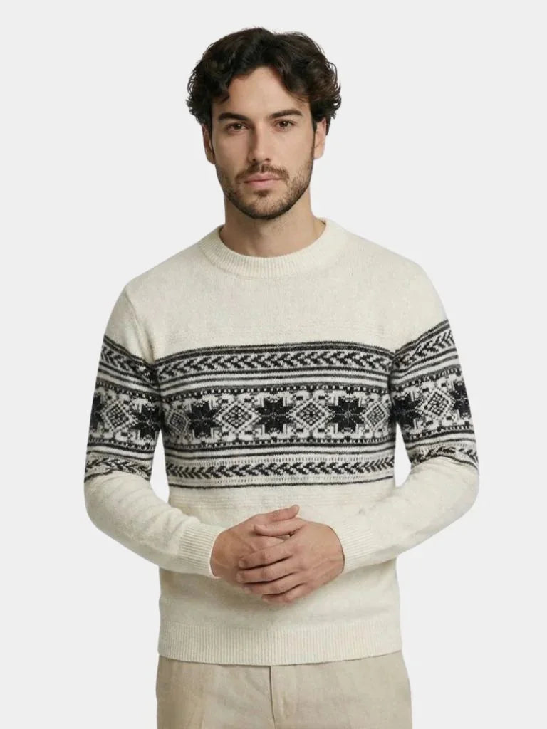 100% Wool Fair Isle Pullover Sweater Jumper | Bellmont Society