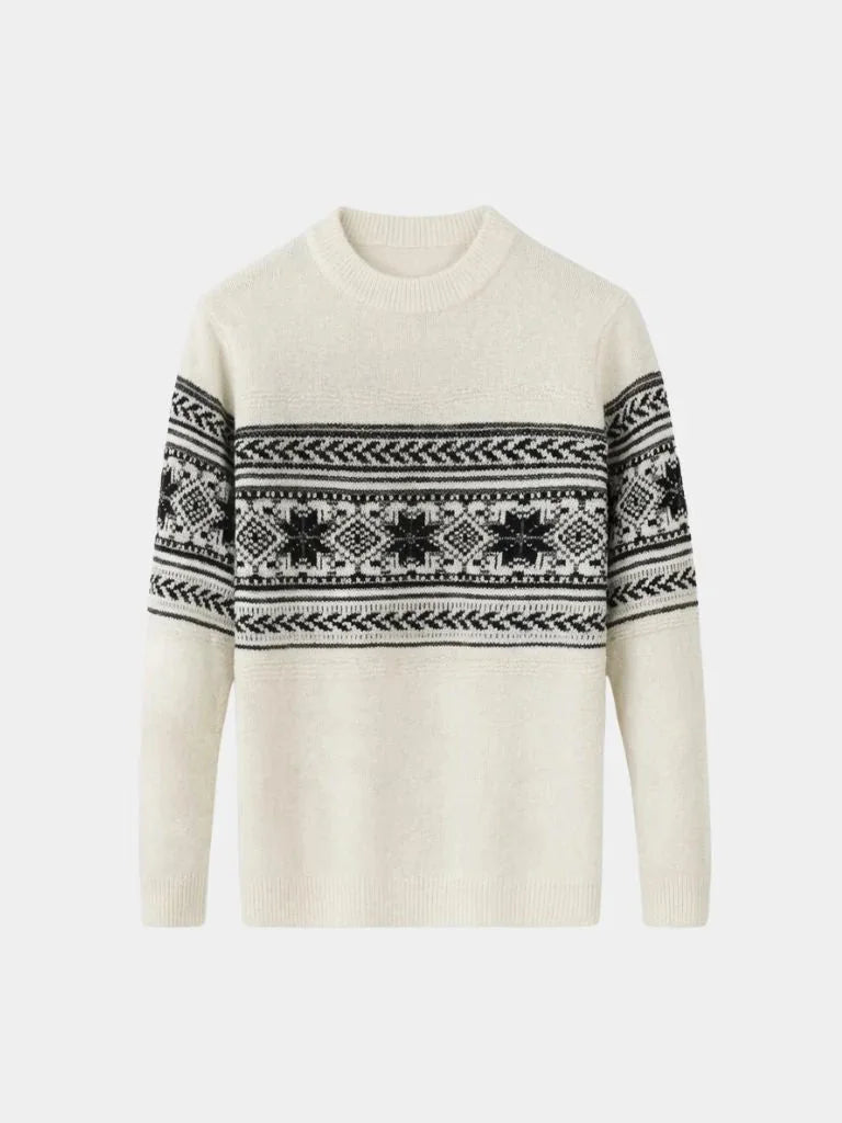 100% Wool Fair Isle Pullover Sweater Jumper | Bellmont Society