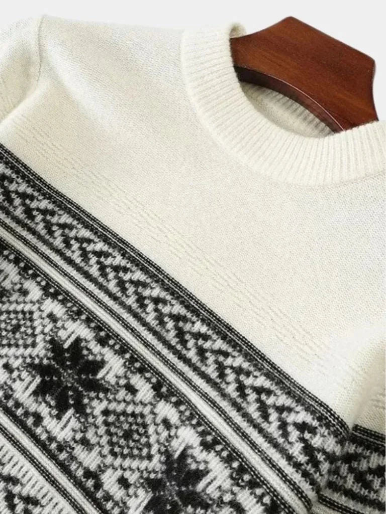 100% Wool Fair Isle Pullover Sweater Jumper | Bellmont Society