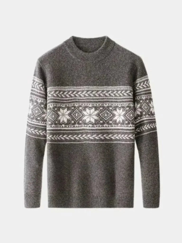 100% Wool Fair Isle Pullover Sweater Jumper | Bellmont Society
