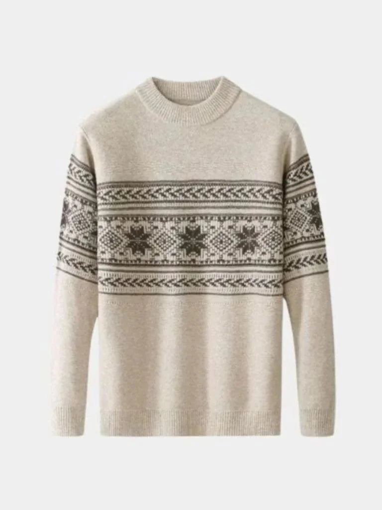 100% Wool Fair Isle Pullover Sweater Jumper | Bellmont Society