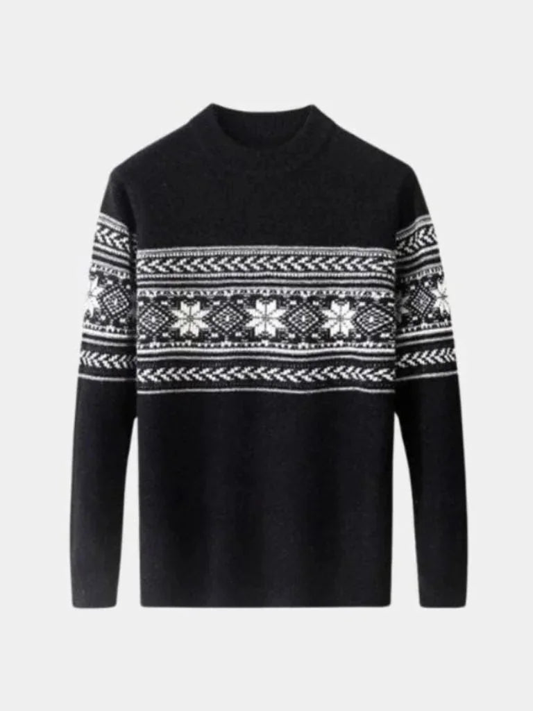 100% Wool Fair Isle Pullover Sweater Jumper | Bellmont Society