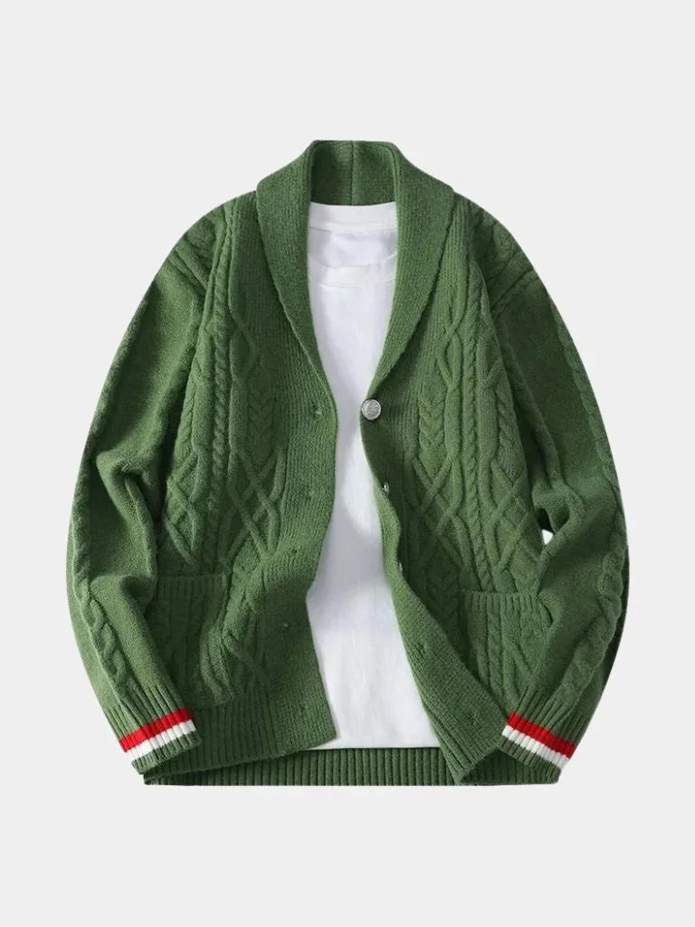 Academy Shawl-Neck Knit | Bellmont Society
