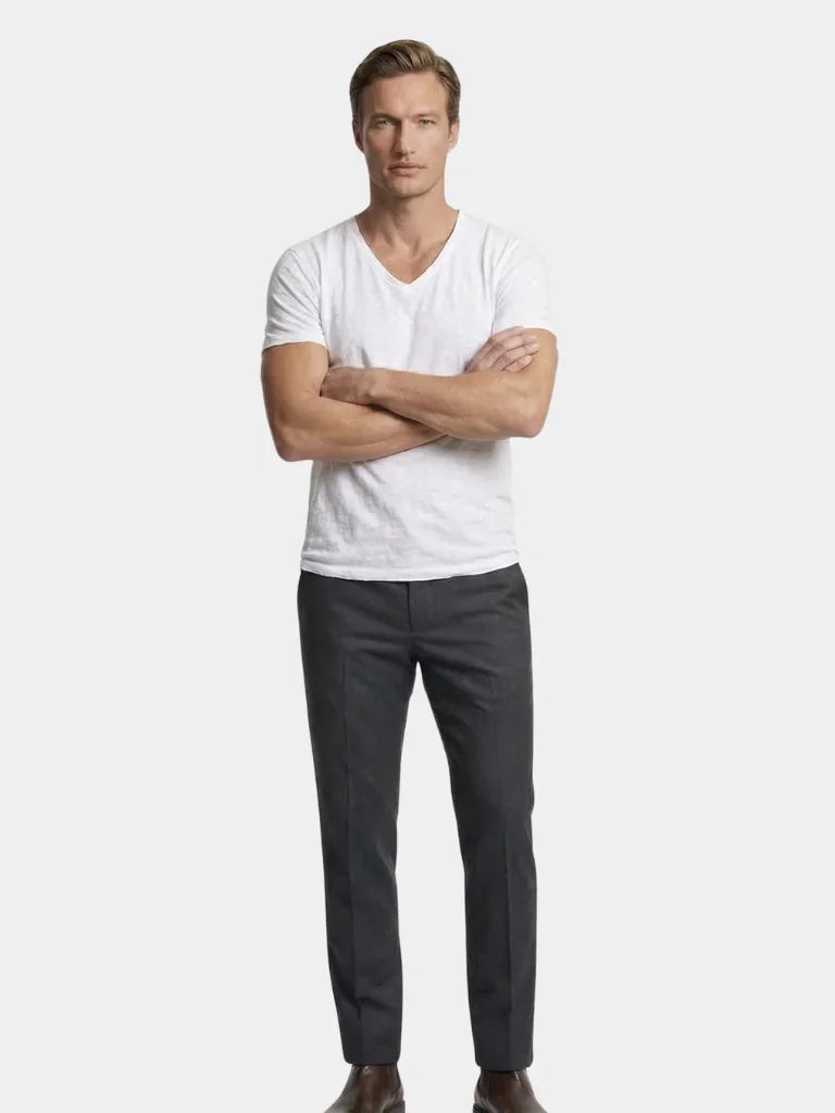 Albo Classic Linen V Neck T-Shirt | Bellmont Society