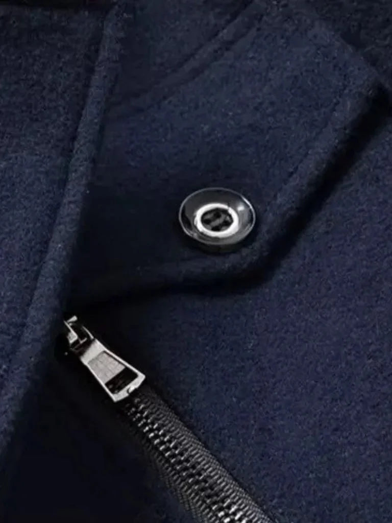 Aristocratic Black Wool Overcoat | Bellmont Society