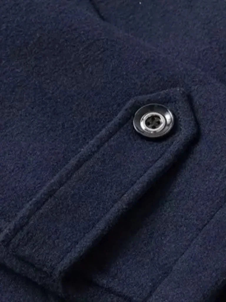 Aristocratic Black Wool Overcoat | Bellmont Society