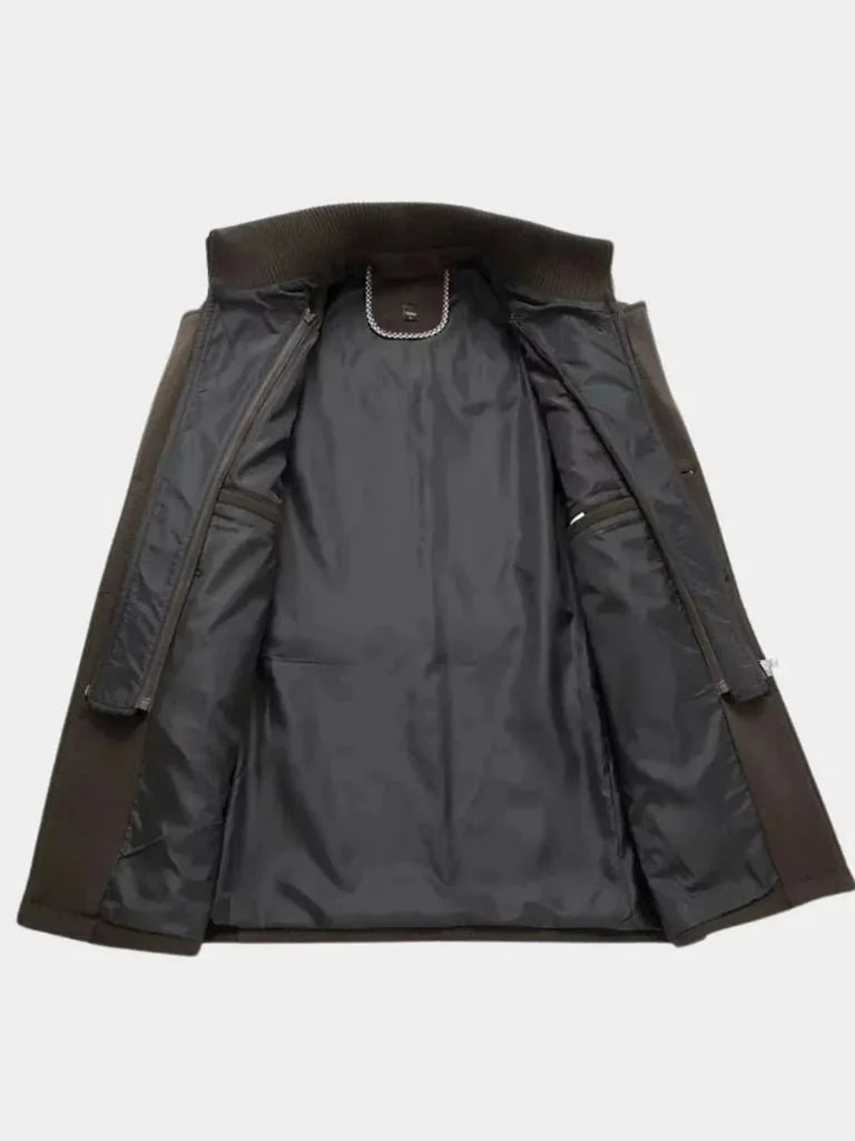 Aristocratic Black Wool Overcoat | Bellmont Society