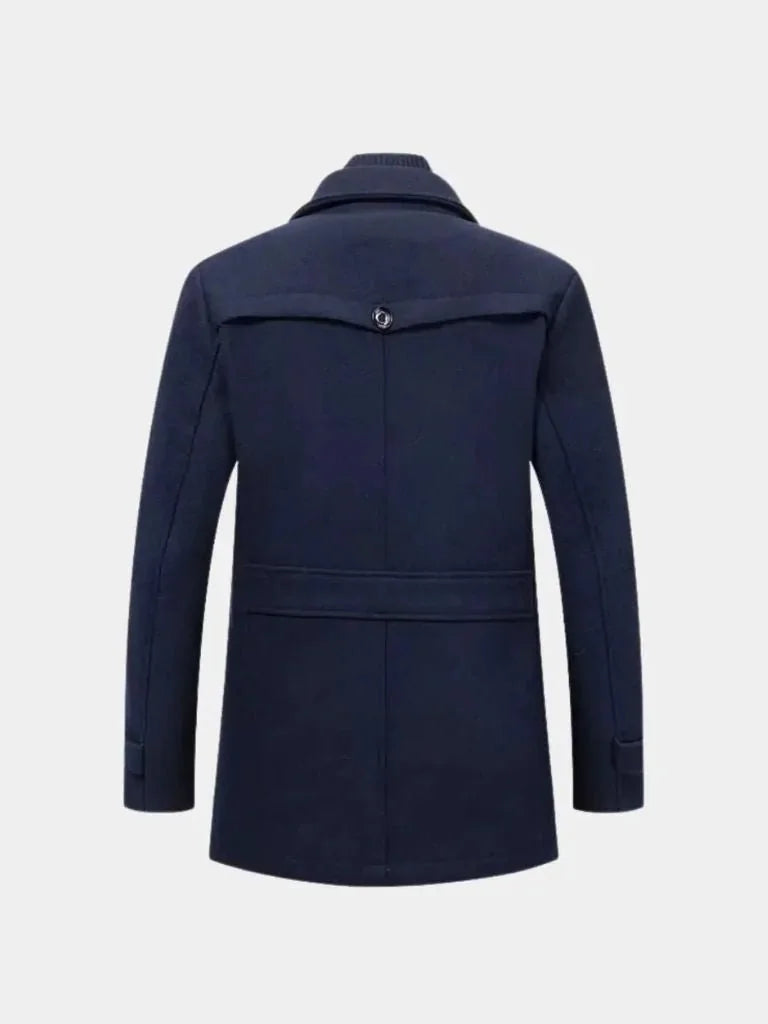 Aristocratic Black Wool Overcoat | Bellmont Society