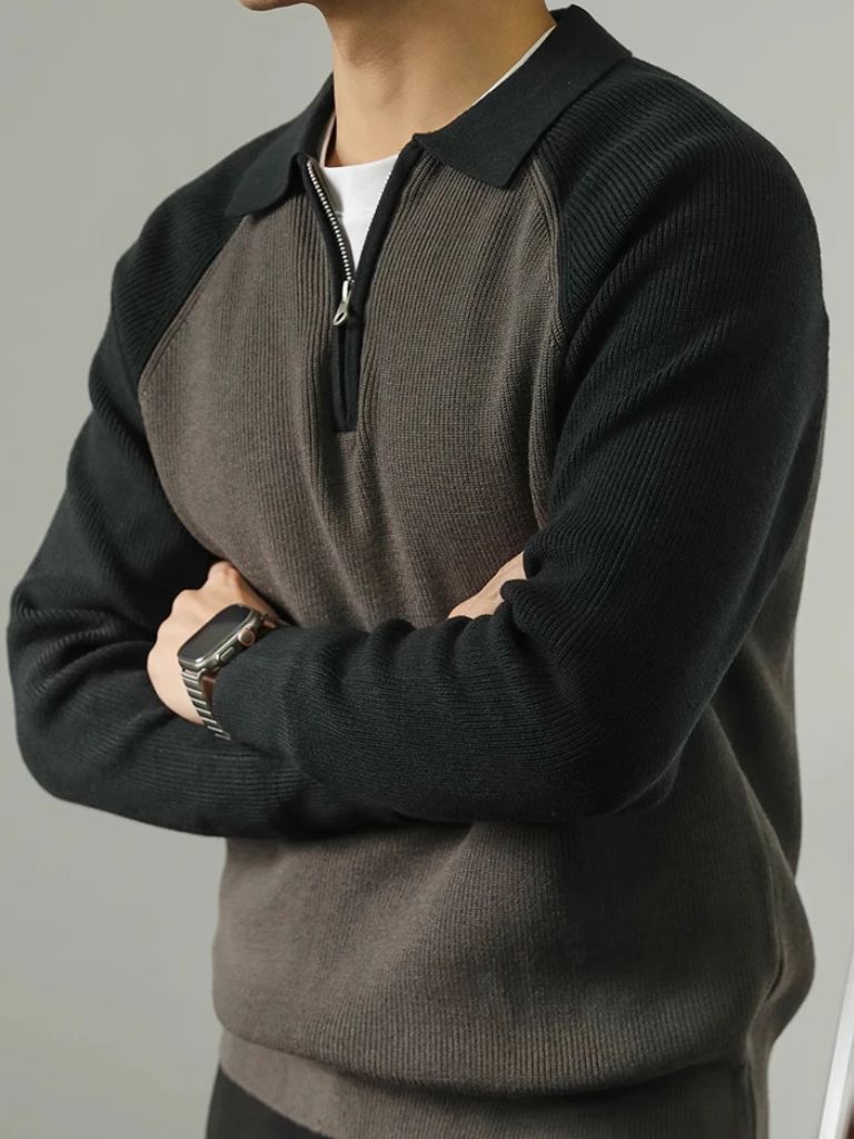 Raglan Quarter Zip Sweater — Avelmontis
