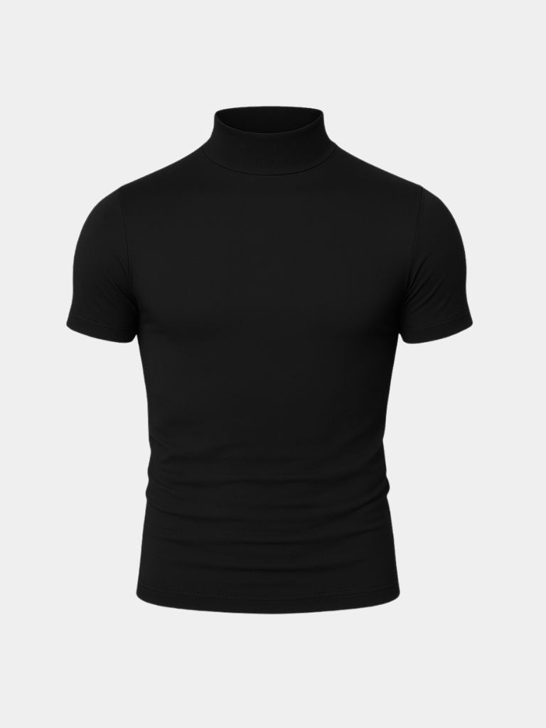 Solid Casual Turtle Neck T-Shirt - Montierri