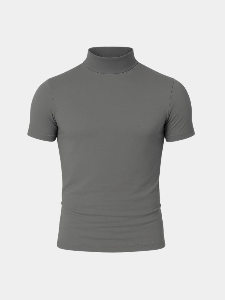 Solid Casual Turtle Neck T-Shirt - Montierri