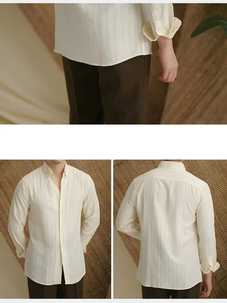 Striped Button Down Seersucker Shirt - Montierri