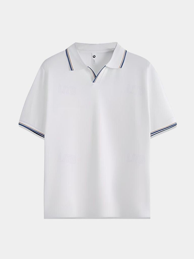 Timeless Black V-Neck Polo - Montierri