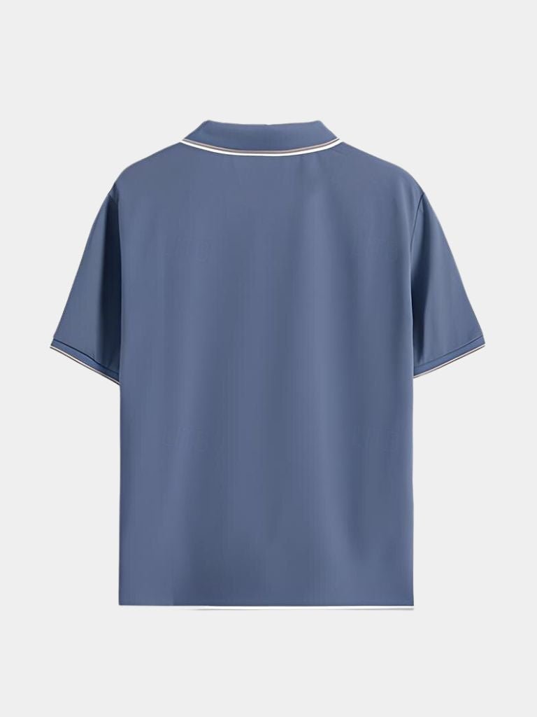 Timeless Black V-Neck Polo - Montierri