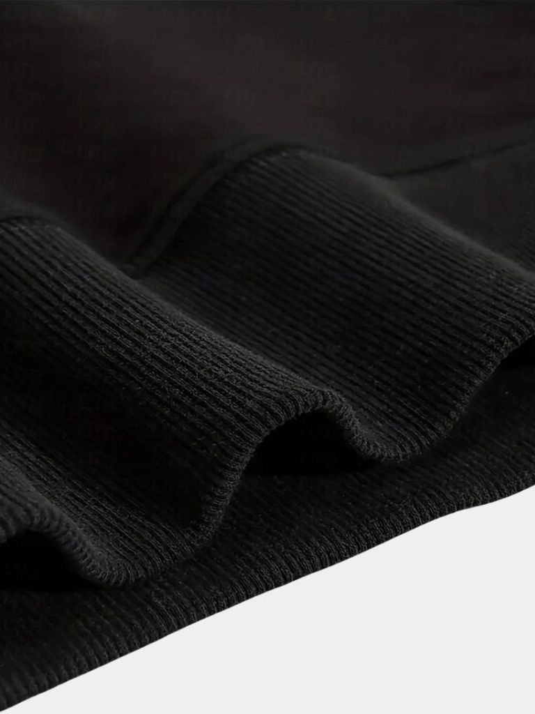 Zip Black Lapel Sports Sweatshirt - Montierri